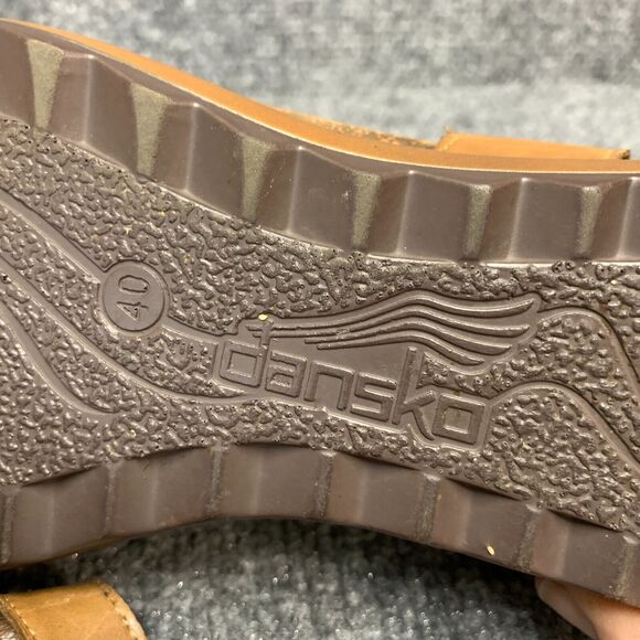 Dansko Womens Paola Leather Tooled Cork Slingback Sandals US 10 EU 40 Strappy - Picture 14 of 15